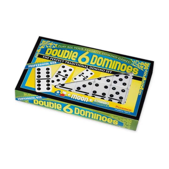 Double 6 Professional Size Black Dot Dominoes